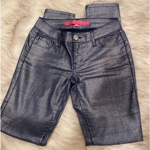 Beautiful and sexy stretch pants dark blue metallic - size 2